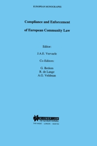 Imagen de portada: Compliance and Enforcement of European Community Law 1st edition 9789041111517