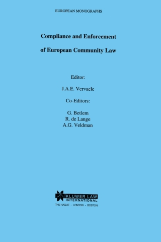 Cover image: Compliance and Enforcement of European Community Law 1st edition 9789041111517