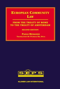 Cover image: European Community Law 2nd edition 9789041112408