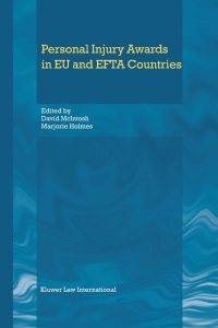 Imagen de portada: Personal Injury Awards in EU and EFTA Countries 1st edition 9789041120090