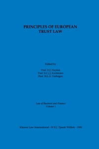 Immagine di copertina: Principles of European Trust Law 1st edition 9789041197269