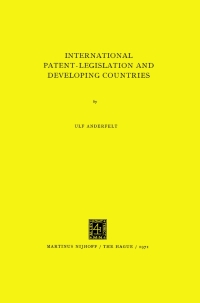 Titelbild: International Patent-Legislation and Developing Countries 9789024750740