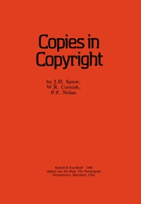 Cover image: Copies in Copyright 9789028603509
