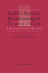 Cover image: Public Service Broadcasting in Transition 1st edition 9789041122124