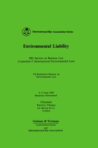 Cover image: Environmental Liability 9781853335617