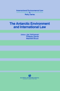 Imagen de portada: The Antarctic Environment and International Law 1st edition 9781853336300