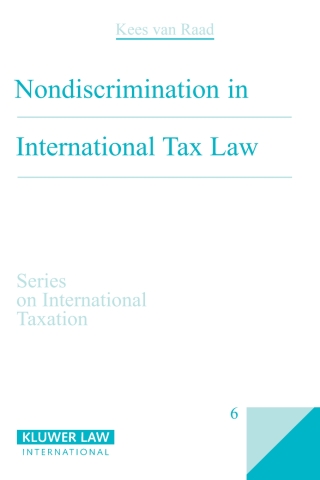 Cover image: Nondiscrimination in International Tax Law 9789065442666