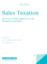 Cover image: Sales Taxation 9789065443816