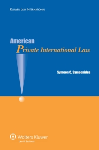 Imagen de portada: American Private International Law 9789041127426