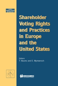 Cover image: Shareholder Voting Rights and Practices in Europe and the United States 1st edition 9789041197504