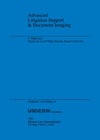 Cover image: Advanced Litigation Support & Document Imaging 1st edition 9789041101136