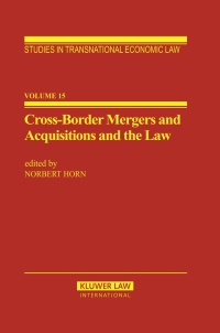 Omslagafbeelding: Cross-Border Mergers and Acquisitions and the Law 1st edition 9789041116802