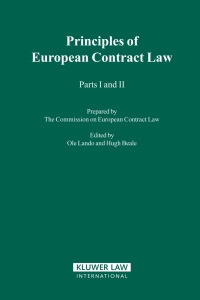 Cover image: The Principles of European Contract Law 1st edition 9789041113054