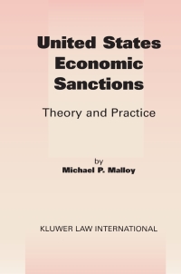 Imagen de portada: United States Economic Sanctions 9789041188618