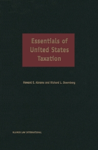 Imagen de portada: Essentials of United States Taxation 9789041109644