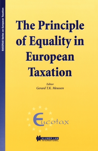 Cover image: The Principle of Equality in European Taxation 1st edition 9789041196934