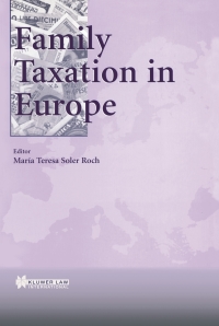 Titelbild: Family Taxation in Europe 9789041197559