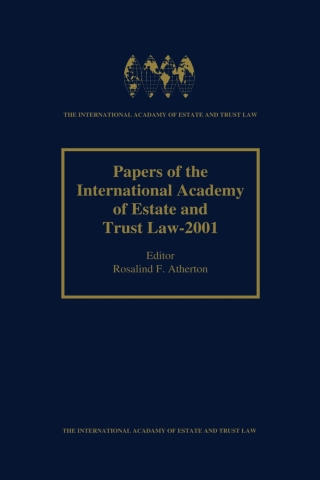 Immagine di copertina: Papers of the International Academy of Estate and Trust Law - 2001 1st edition 9789041198808
