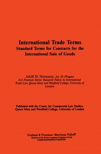 صورة الغلاف: International Trade Terms 9781853339400