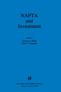 Immagine di copertina: NAFTA and Investment 1st edition 9789041100320