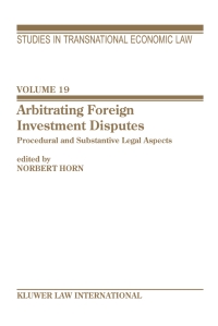 Cover image: Arbitrating Foreign Investment Disputes 1st edition 9789041122933