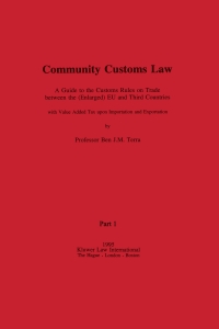 表紙画像: Community Customs Law 9789041100412