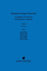 Imagen de portada: European Design Protection 9789041101129