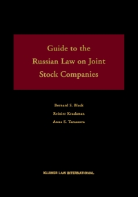 Imagen de portada: Guide to the Russian Law on Joint Stock Companies 9789041106063