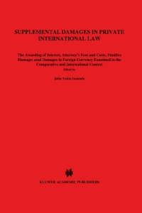 Titelbild: Supplemental Damages in Private International Law 1st edition 9789041106452