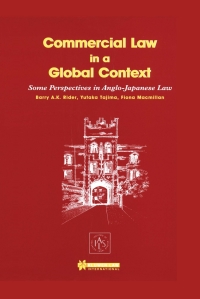 Cover image: Commercial Law in a Global Context 9789041107091