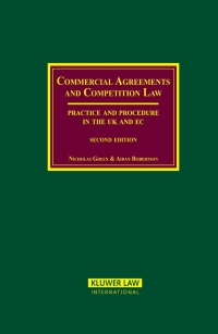 Cover image: Commercial Agreements and Competition Law 2nd edition 9789041108685