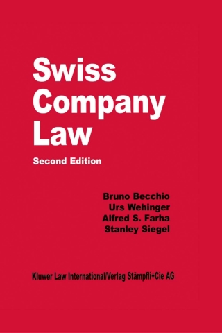 Titelbild: Swiss Company Law 2nd edition 9789041109675
