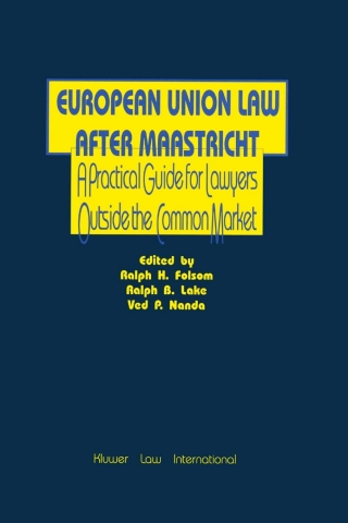 Cover image: European Union Law After Maastricht 1st edition 9789041109712