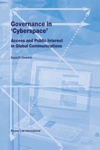 صورة الغلاف: Governance in "Cyberspace" 9789041112255