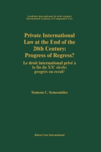 Cover image: Private International Law at the End of the 20th Century: Progress or Regress? 9789041112347
