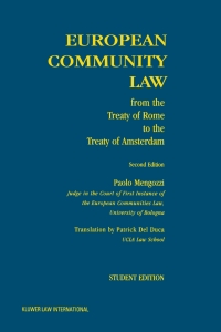 Imagen de portada: European Community Law 2nd edition 9789041112620