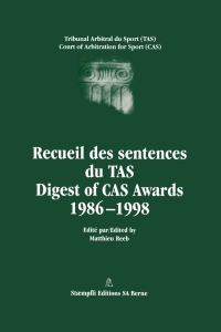 Imagen de portada: Digest of CAS Awards 1st edition 9789041117298