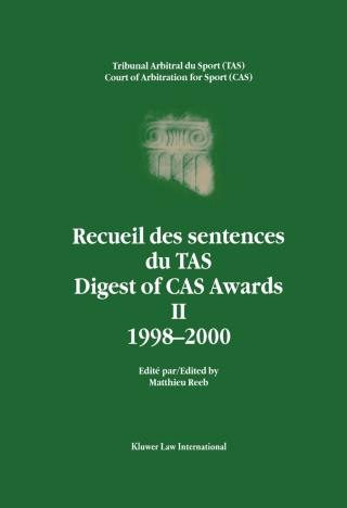 Imagen de portada: Digest of CAS Awards II 1st edition 9789041117304