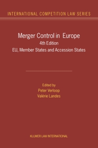 Cover image: Merger Control in Europe 4th edition 9789041120564