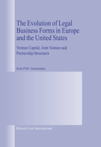 Cover image: The Evolution of Legal Business Forms in Europe and the United States 9789041120571