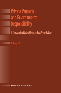 Imagen de portada: Private Property and Environmental Responsibility 9789041121288