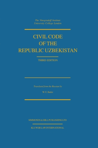 Cover image: Civil Code of the Republic Uzbekistan 1st edition 9789041194824