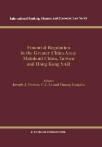 Cover image: Financial Regulation in the Greater China Area: Mainland China, Taiwan and Hong Kong SAR 1st edition 9789041197634