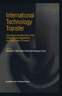 صورة الغلاف: International Technology Transfer 1st edition 9789041197924