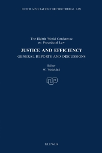 Cover image: Justice and Efficiency 1st edition 9789065443939