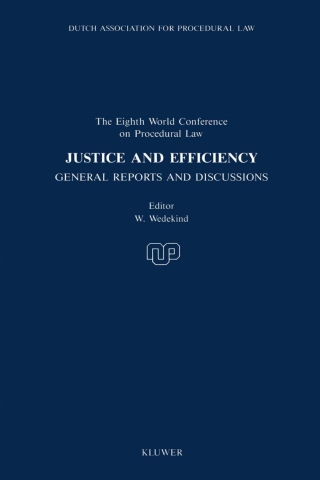 Imagen de portada: Justice and Efficiency 1st edition 9789065443939