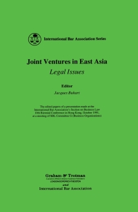 Cover image: Joint Ventures in East Asia 1st edition 9781853337390
