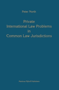 Cover image: Private International Law Problems in Common Law Jurisdictions 9780792318453
