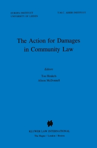 Cover image: The Action for Damages in Community Law 1st edition 9789041103703