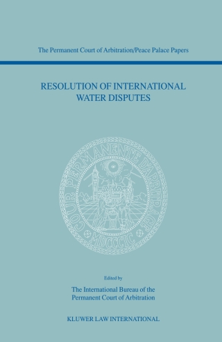 Imagen de portada: Resolution of International Water Disputes 1st edition 9789041120298